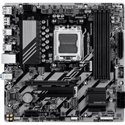 Obrázok produktu pre GIGABYTE B840M D3HP, AMD, Pätica AM5, AMD Ryzen 7000 Series, AMD Ryzen 8000 Series, AMD Ryzen 9000 Series, Pätica AM5, DDR5-SDRAM, 256 GB