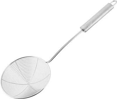 Produktbild von Famanu Abseihlöffel 38 cm mit Antirutschgriff - Schaumkelle für Kochen und Frittieren