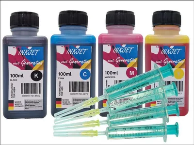 Produktbild von 400ml TiDis Ink Nachfülltinte für die HP305 & HP305XL Druckerpatronen schwarz und color