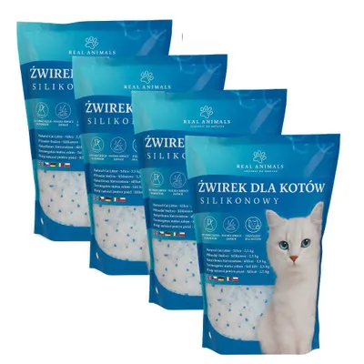 Produktbild von Valle Verde 4er Set Silikat-Katzenstreu 15,2L Silikatstreu Nicht-Klumpend Saugrfähig Staubfrei Biologisch abbaubar Geruchsbindend Ergiebig Leicht