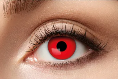 Produktbild von Rote Teufel Kontaktlinsen – vegan - Halloween
