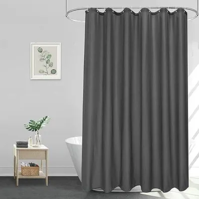 Produktbild von Graues Duschvorhang für die Dusche - Schimmel- und Wasserdichter Polyestervorhang, 180 x 200 cm