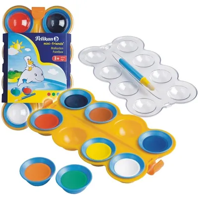 Obrázek produktu pro Pelikan 723122 - černá - modrá - hnědá - zelená - oranžová - červená - bílá - žlutá - akvarel - tvrdá - 1 ks