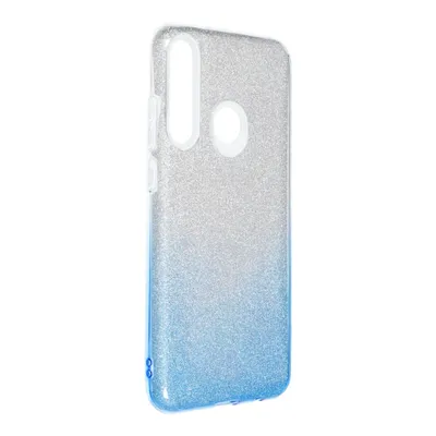 Image de Étui de protection pour téléphone Huawei Y6p, en silicone, avec effet pailleté, couleur bleue
