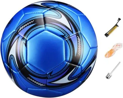 Imagen del producto de VHV - Bal de fútbol, talla 5 - Bal de entrenamiento de poliuretano (PU), color azul - Bal para partidos, ideal para entrenamiento y recreación