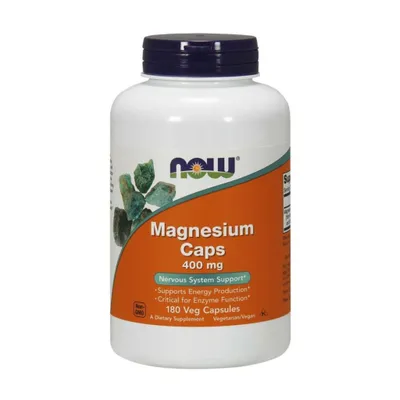 Produktbild von NOW Foods - Magnez, 400mg, 180 kapsułek