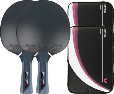 Produktbild von Butterfly 2x Timo Boll Titanium Tischtennisschläger + 2x Tischtennishülle Drive Case II