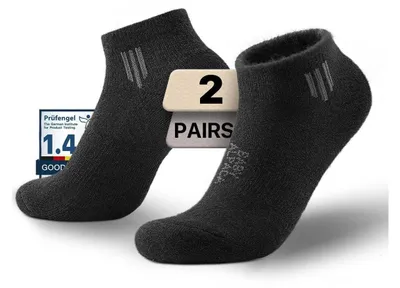Obrázok produktu pre Ponožky Wandersocken, dámske/pánske, z alpaky a merino vlny, 2 páry, veľkosť 38-42, čierna farba