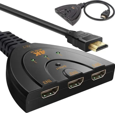Produktbild von Verk 06290 Spínač HDMI 3 v 1 FULL HD, 4K Splitter