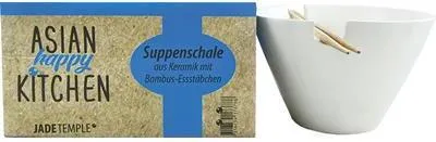 Produktbild von Keramikschale mit Essstäbchen für Ramen Jade Temple