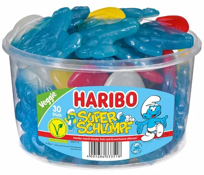 Produktbild von Haribo Super Schlumpf vegetarisch 30er