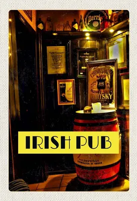 Produktbild von vianmo Holzschild 30x20 cm Irland Bier Kneipe Gemälde