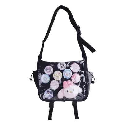 Produktbild von Ita bag Tasche Schwarz mit transparentem Sichtfenster | Wechselabdeckung | 28x30