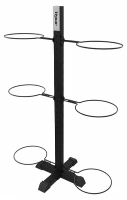 Produktbild von tiguar Bodyball-Ständer für 6 Gymnastikbälle  robuster 6-fach Ballhalter aus Stahl, platzsparend, für Bälle Ø 5075 cm  ideal für Fitnessstudios & Trainingsräume