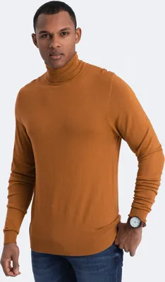 Produktbild von Ombre Clothing Rollkragenpullover für Männer Forfax kamel XL