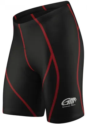 Produktbild von Radhose Fahrradhose Radlerhose Gepolsterte Coolmax (Polyesterfasern) Radler-Shorts, Größe:50/M, Farbe:Rot