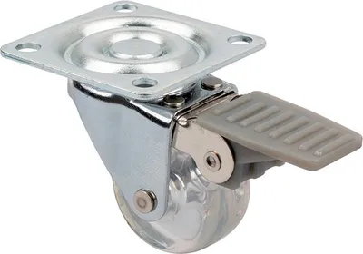 Produktbild von TOP-E O35mm Dunkeltransparente Möbelrolle mit Bremse
