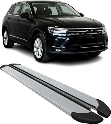 Image de Marchepieds Latéraux pédale pour VW Tiguan II 2016-2023 Aluminium Argent 2Pcs