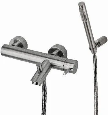 Produktbild von Paffoni Light - Badewannenarmatur mit Zubehör, Edelstahl LIG023ST