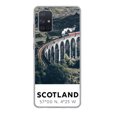 Produktbild von MuchoWow® Handyhülle Schutzhülle Hülle für Samsung Galaxy A51 Schottland - Zug - Sommer - Eisenbahn Silikon Softcase Handy Hülle - Schutzabdeckung