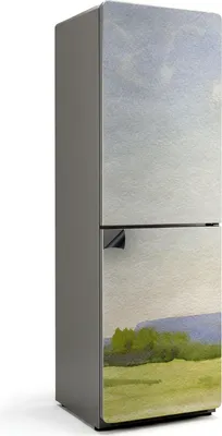Obrázok produktu pre Minimalistická krajina - Magnetický kryt chladničky - Dekoratívna magnetická fólia do kuchyne - Magnetický dekor na chladničku - Samolepiaca magnetická tabuľa - Magnetická fólia na dvere chladničky - 60x190 cm