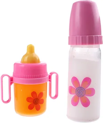 Produktbild von JohnToy 27475 Baby Rose Puppen Trinkflaschen 2 Stück
