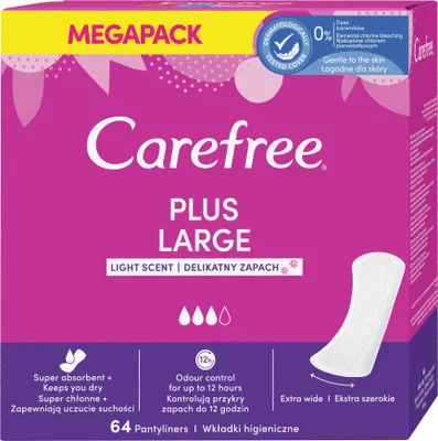 Productafbeelding van Intimewaschdoekjes Carefree Plus Light Scent, 64 stuks