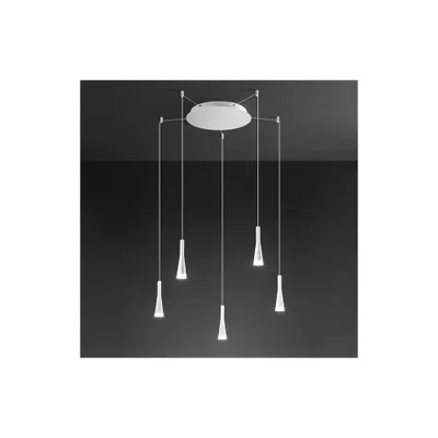 Immagine prodotto di Lampadario a sospensione CONE bianco opaco 5x7W 3000K Perenz