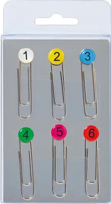 Produktbild von Magnete Zahlenclips 6 Stück farbig