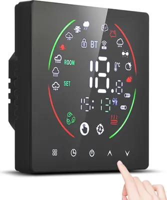 Zdjęcie produktu dla Inteligentny termostat do domu Grzejnik elektryczny 16A Tygodniowy programowalny regulator temperatury Wyświetlacz LCD Cyfrowy inteligentny termostat ścienny