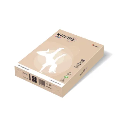 Produktbild von Kopierpapier MAESTRO Color Pastell A4 80g/m² 500 Blatt creme. Packung mit 5 Stück