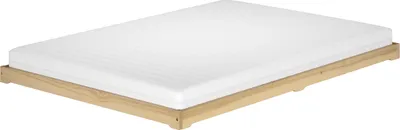 Produktbild von Futonbett platzsparend extra niedriges Bodenbett 140x200 Esche lackiert V-60.47E-14Rollrost und Matratze inkl.