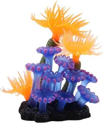 Produktbild von Aquarienpflanze Künstliche Korallenpflanze, hochsimulierte Kunststoffkoralle, Seeanemone, Silikon, Aquarium-Landschaftsdekoration für Aquarium-Landsch