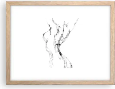 Produktbild von Gerahmtes Poster - Rahmen in heller Eiche - Frau Körper Nacktheit - 40x30 cm - Wand Bild - Wanddeko - Wandbilder - Kunstposter - Wandposter - Bilderrahmen - Bilder - Kunstdruck - P2NAA40x30-4938