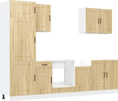 Produktbild von 7-tlg. Küchenschrank-Set Kalmar Sonoma-Eiche Holzwerkstoff
