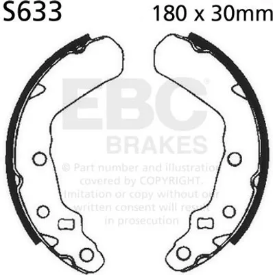 Immagine prodotto di Ganasce freno EBC S633 (1 set)