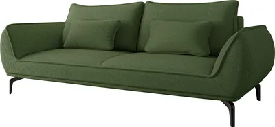 Produktbild von MIRJAN24 Schlafsofa Cavo 3, Schwarze Metallfüße, 3-Sitzer Couch, Polstersofa mit Schlaffunktion (Farbe: Aragon 39)