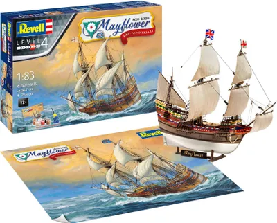 Produktbild von Revell 05684 Geschenkset „Mayflower - 400th Anniversary“ Modellbausatz 1:83