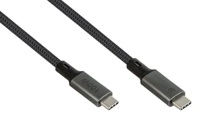 Produktbild von Alcasa Kabel / Adapter, 1 m, USB C, USB C, USB4 Gen 2x2, Grau