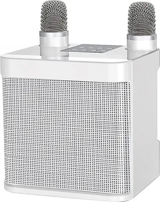 Produktbild von TANGCOOL Karaoke-Maschine, Bluetooth-Karaoke-System, Party-Lautsprecher mit 2 drahtlosen Mikrofonen, geeignet für Familienfeier, Hochzeit, Kirche, Picknick, Outdoor/Indoor
