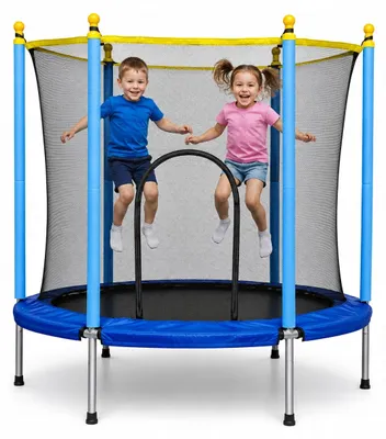 Zdjęcie produktu dla Trampolina Dla Dzieci 122 cm – Trampolina Ogrodowa Z Siatką – Stabilna, Bezpieczna