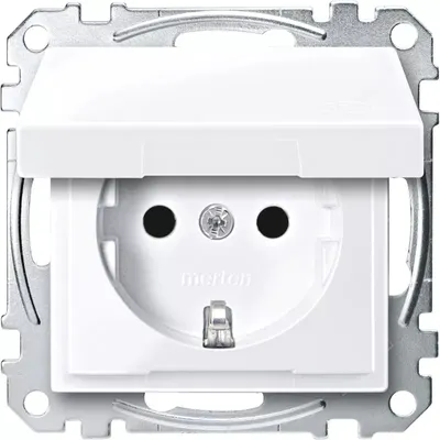 Obrázek produktu pro Výklopný kryt zásuvky SCHUKO aws/gl - Zásuvka MEG2310-0325