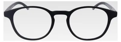 Produktbild von Flache Lesebrille aus Kunststoff mit Federscharnier und Etui in Schwarz + 2,50 dpt