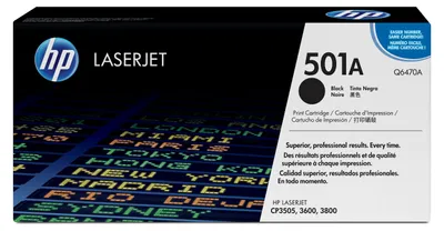 Image de Q6470A HP 501A Black Original LaserJet Toner Cartridge with ColorSphere Toner Cartouche de toner 1 pièce(s) Noir