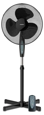 Produktbild von MEDION Standventilator mit Fernbedienung, drei Geschwindigkeitsstufen, 45 Watt Leistung, 36 cm, Schwenkfunktion, Oszillation, verstellbare Höhe, MD18795, schwarz
