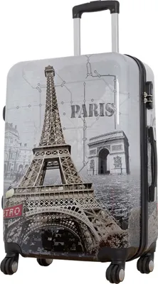 Produktbild von Bowatex Große Koffer Paris Eifelturm Motivkoffer Trolley mit Aufdruck 115Li 77cm