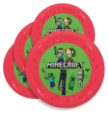 Produktbild von 4 Minecraft Mehrwegteller 21cm -