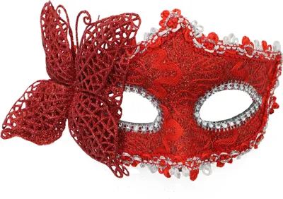 Produktbild von Schmetterlingsmaske für Damen, Halbgesichtsmaske mit Strass-Akzenten, venezianische Maske für Kostümpartys, Maskeraden, Nachtclubs