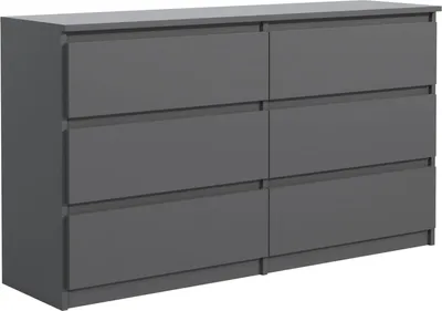 Produktbild von Mobelsta Kommode, Schrank mit Schubladen, Modernes Sideboard, Schubladenschrank, Kommodenschrank, Anthrazit 138,5x39x78,5 cm