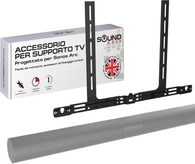Produktbild von Soundbar für Fernseher - Bügeldesign - Unter dem Fernseher - Schwarz